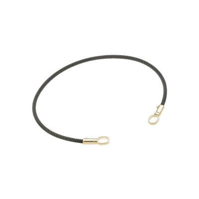 Bracelet Chimento Typhoon en acier et or jaune, 17cm