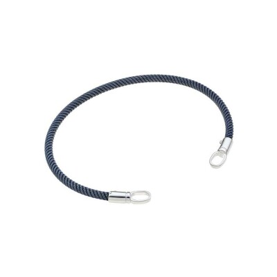 Bracelet Chimento Typhoon en acier et or blanc, 17cm