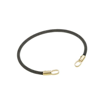 Bracelet Chimento Typhoon en acier et or jaune, 17cm