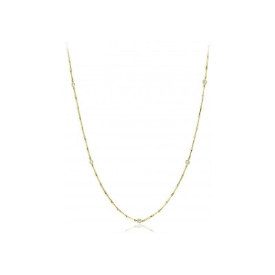 Collier Chimento Bamboo Diamond en or jaune et diamant, 43cm