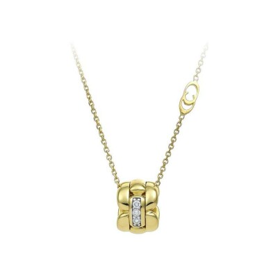 Collier Chimento X-Tend en or jaune et diamant 0.04ct, 45cm