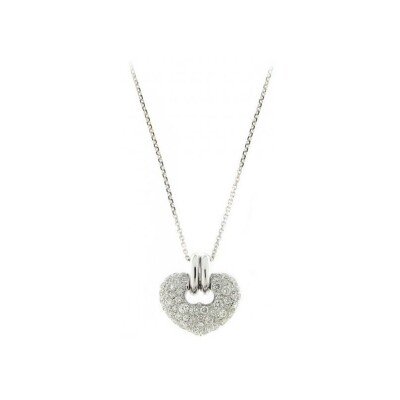 Collier Chimento Cuori en or blanc et diamant, 45cm