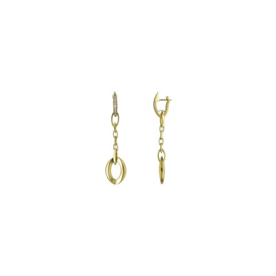 Boucles d'oreilles Chimento Link Sensi en or jaune et diamant 0.11ct