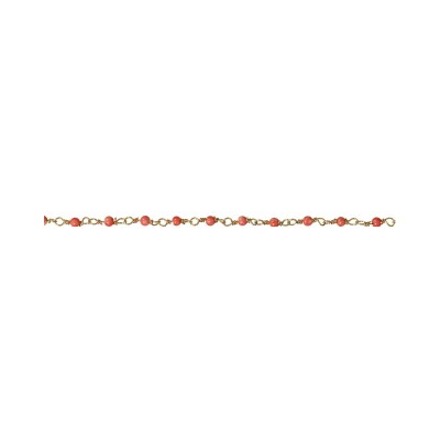 Collier Une A Une Inde en laiton doré et agate
