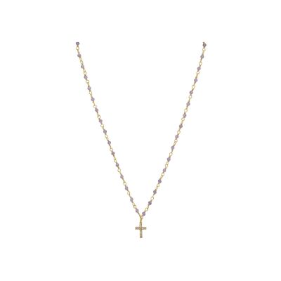 Collier Une A Une Inde en laiton doré