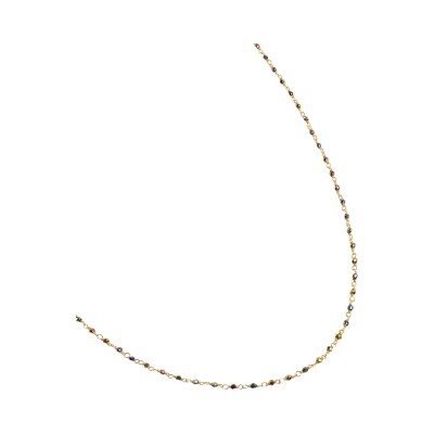 Collier Une A Une Inde en laiton doré et hématite