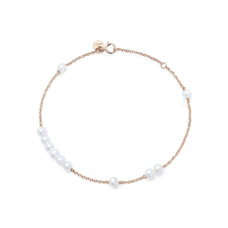Bracelet Burato Sweet Pearls en or rose et perles