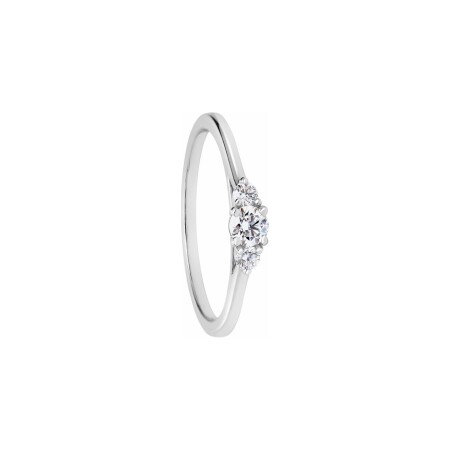 Solitaire Alice en or blanc et diamant 0,15 carat