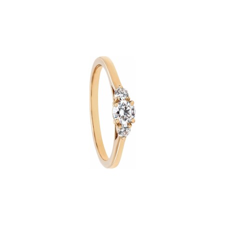 Solitaire Alice en or jaune et diamant 0,25 carat