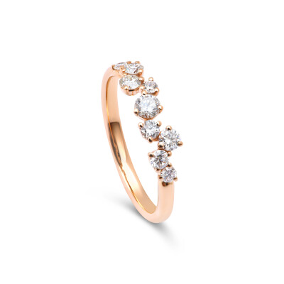 Bague Confetti en or rose et diamants