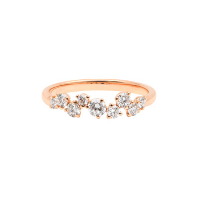 Bague Confetti en or rose et diamants
