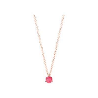 Collier Laura en or rose 18 carats et rubis