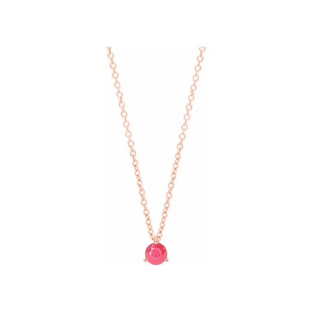 Collier Laura en or rose 18 carats et rubis