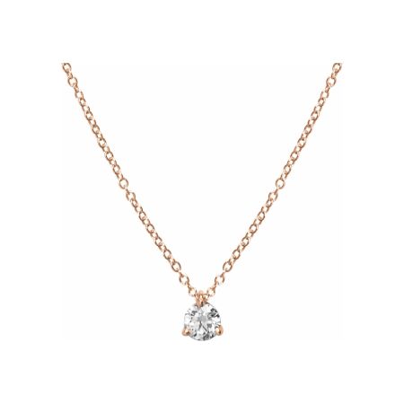 Collier Laura en or rose 18 carats et diamants 0.15ct