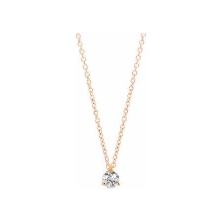 Pendentif Laura en or rose et diamant 0,30 carat