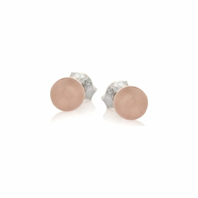 Boucles d'oreilles en argent rhodié et quartz rose