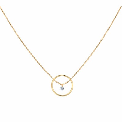La Brune & La Blonde EXCENTRIQUE necklace, yellow gold and 0.07ct diamond