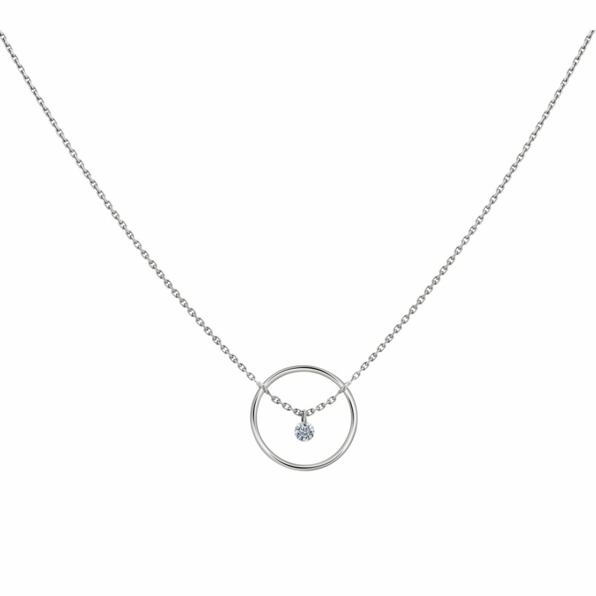 LA BRUNE & LA BLONDE EXCENTRIQUE necklace, white gold and 0.12ct diamond