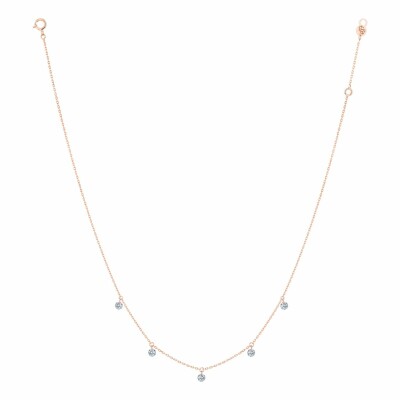 LA BRUNE & LA BLONDE 360° necklace, rose gold and 1ct diamonds