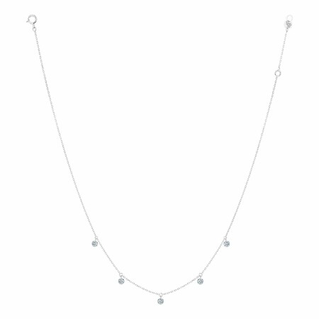 Collier LA BRUNE & LA BLONDE 360° en or blanc et diamants de 1ct