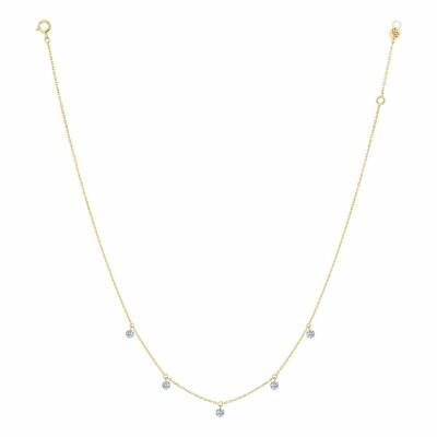 LA BRUNE & LA BLONDE 360° necklace, yellow gold and 1ct diamonds