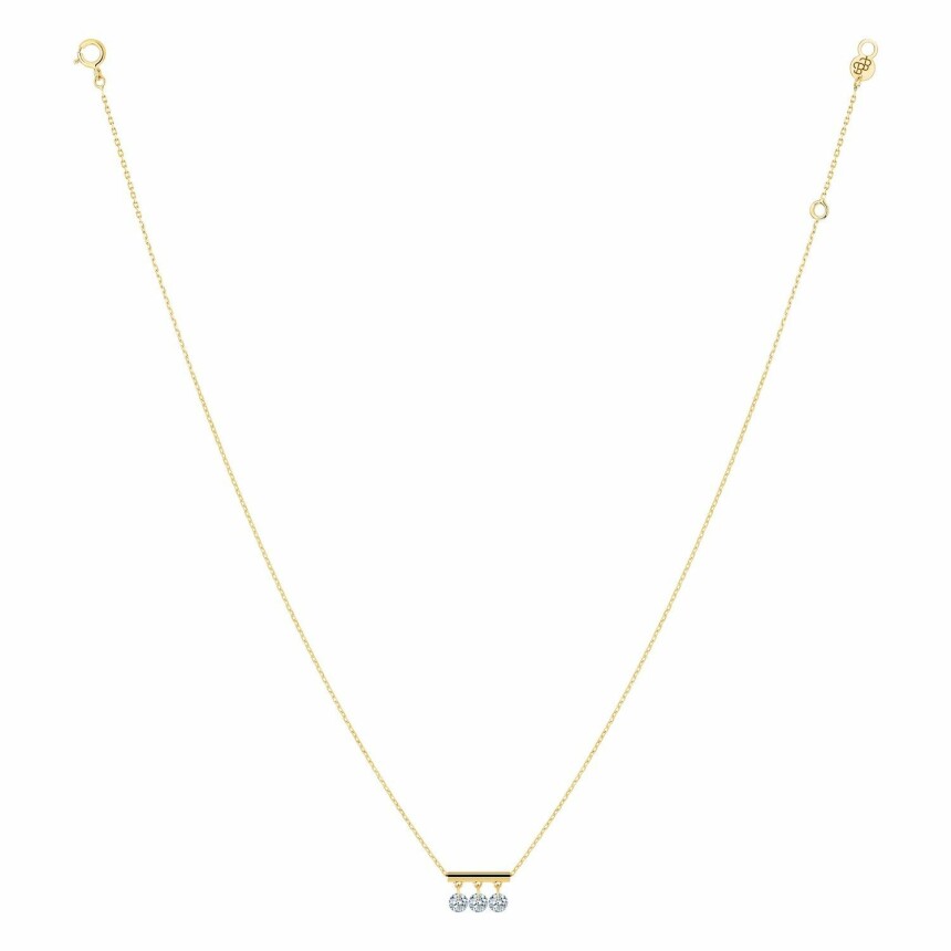 LA BRUNE & LA BLONDE PAMPILLES necklace, yellow gold and 0.30ct diamond