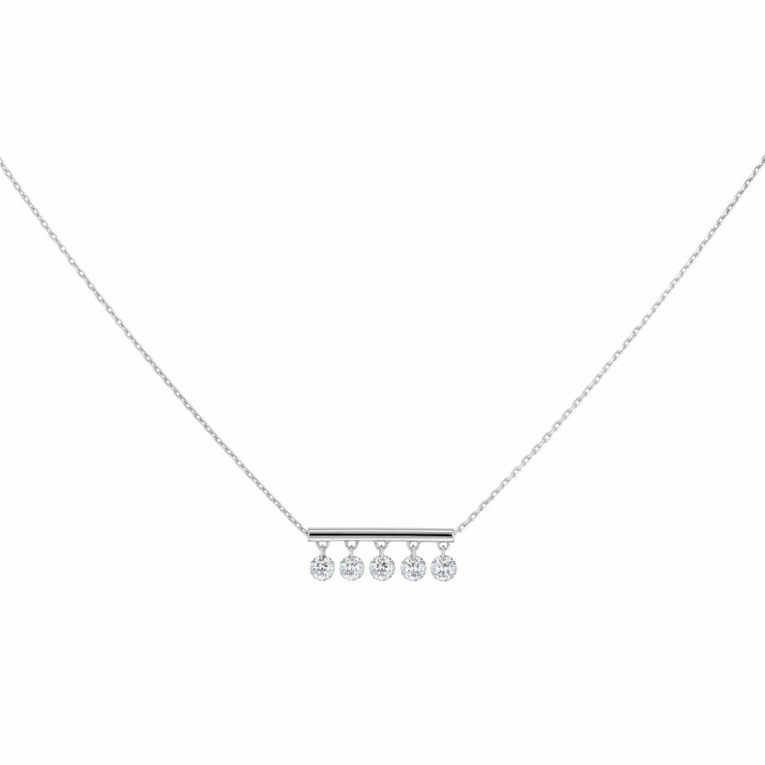 LA BRUNE & LA BLONDE PAMPILLES necklace, white gold and 0.50ct diamond