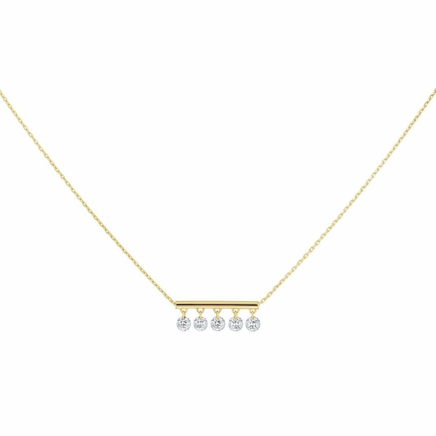 LA BRUNE & LA BLONDE PAMPILLES necklace, yellow gold and 0.50ct diamond