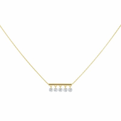 Collier La Brune & La Blonde PAMPILLES en or jaune et diamants de 0.50ct