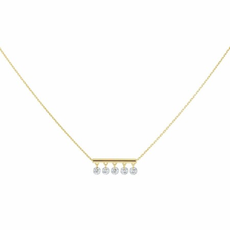 Collier LA BRUNE & LA BLONDE PAMPILLES en or jaune et diamants de 0.50ct