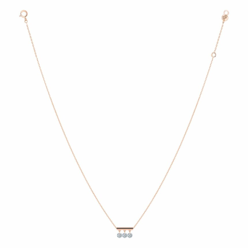 LA BRUNE & LA BLONDE PAMPILLES necklace, rose gold and 0.60ct diamonds