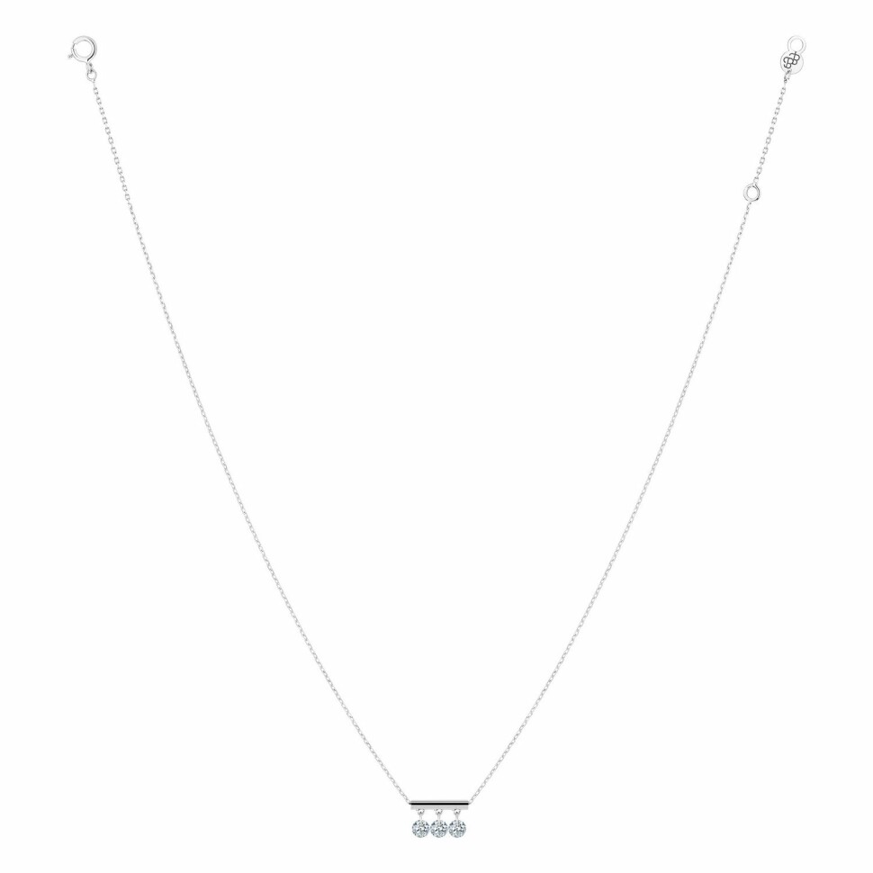 LA BRUNE & LA BLONDE PAMPILLES necklace, white gold and 0.60ct diamond