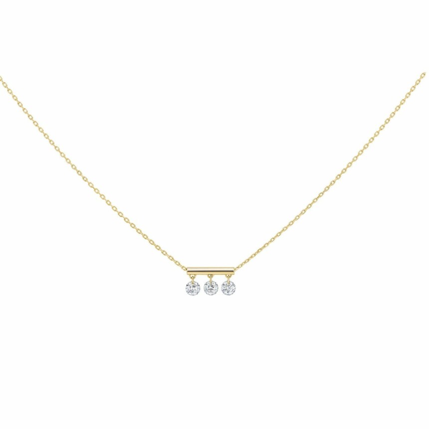 LA BRUNE & LA BLONDE PAMPILLES necklace, yellow gold and 0.60ct diamond