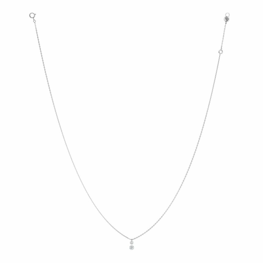 LA BRUNE & LA BLONDE 360° Duo necklace, white gold and 0.20ct diamonds