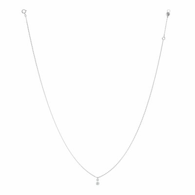 LA BRUNE & LA BLONDE 360° Duo necklace, white gold and 0.20ct diamonds