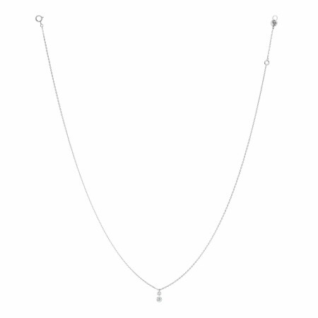 Collier La Brune & La Blonde 360° Duo en or blanc et diamants de 0.20ct