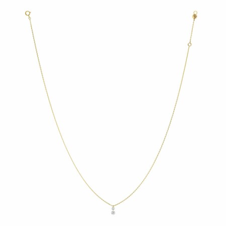 Collier La Brune & La Blonde 360° Duo en or jaune et diamants de 0.20ct