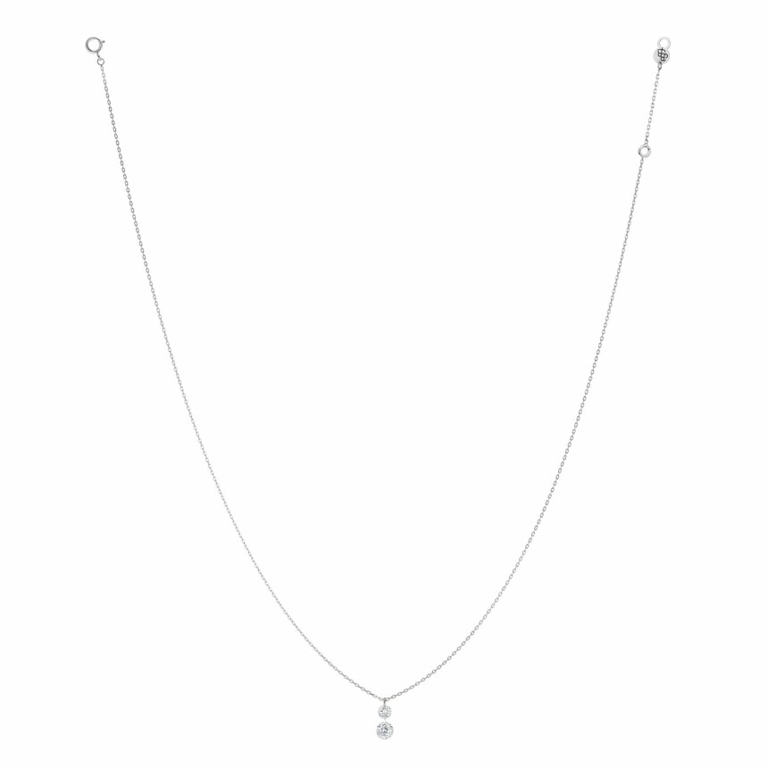 La Brune & La Blonde 360° Duo necklace, white gold and 0.35ct diamonds