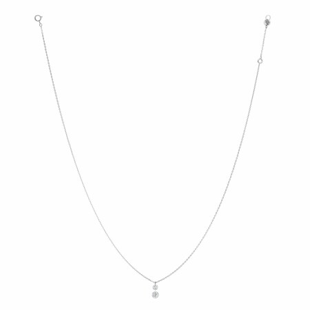 Collier LA BRUNE & LA BLONDE 360° Duo en or blanc et diamants de 0.35ct