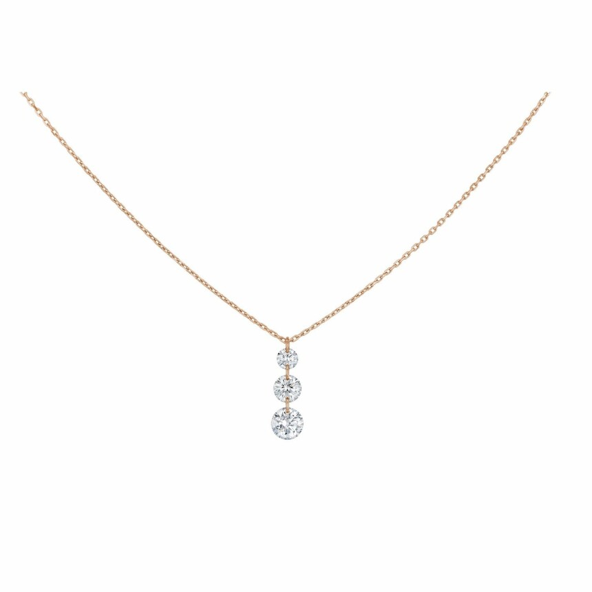 La Brune & La Blonde 360° Trio necklace, rose gold and 0.40ct diamonds