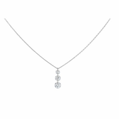 Collier La Brune & La Blonde 360° Trio en or blanc et diamants de 0.40ct