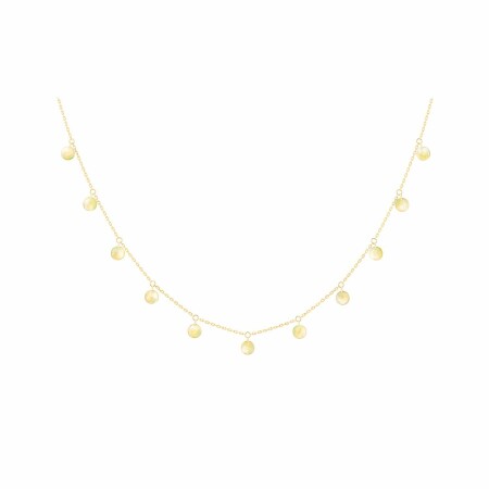 La Brune & La Blonde necklace, yellow gold and golden mother-of-pearl