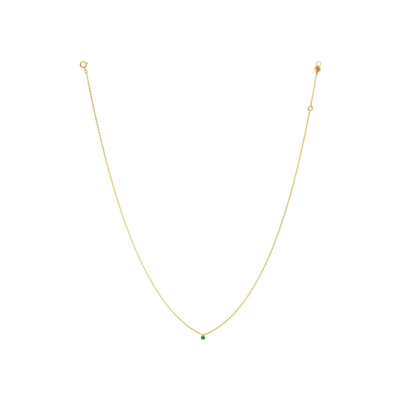 Collier La Brune & La Blonde Confetti en or jaune et tsavorite rond de 0.13ct