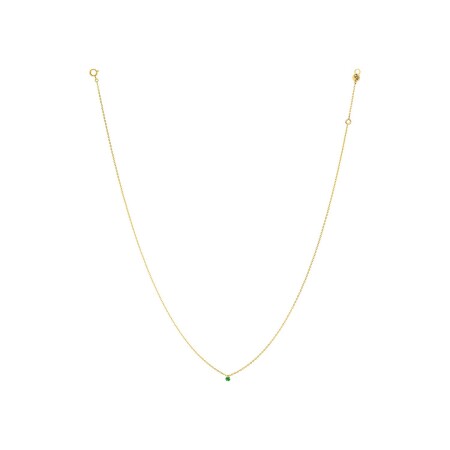 Collier La Brune & La Blonde Confetti en or jaune et tsavorite rond de 0.13ct