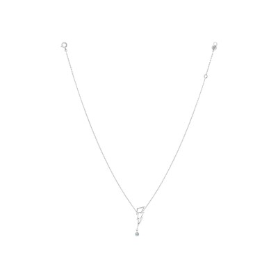 Collier La Brune & La Blonde POP en or blanc et diamants de 0.12ct