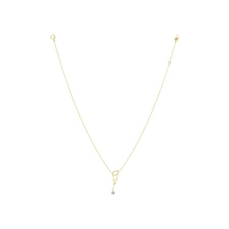 Collier La Brune & La Blonde POP en or jaune et diamants de 0.12ct