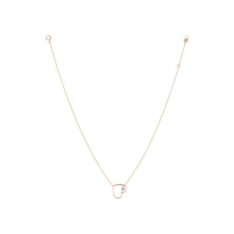 La Brune & La Blonde POP necklace, rose gold and 0.12ct diamonds