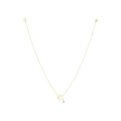 Collier La Brune & La Blonde POP en or jaune et diamants de 0.12ct