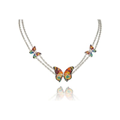 Collier Una Storia Papillon en argent et oxydes de zirconium