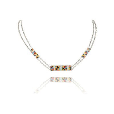 Collier Una Storia Siena en argent et oxydes de zirconium